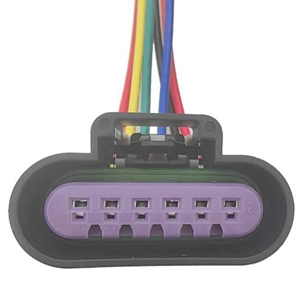Accelerator pedal sensor connector wiring harness, gray oval plug with colored lead wires