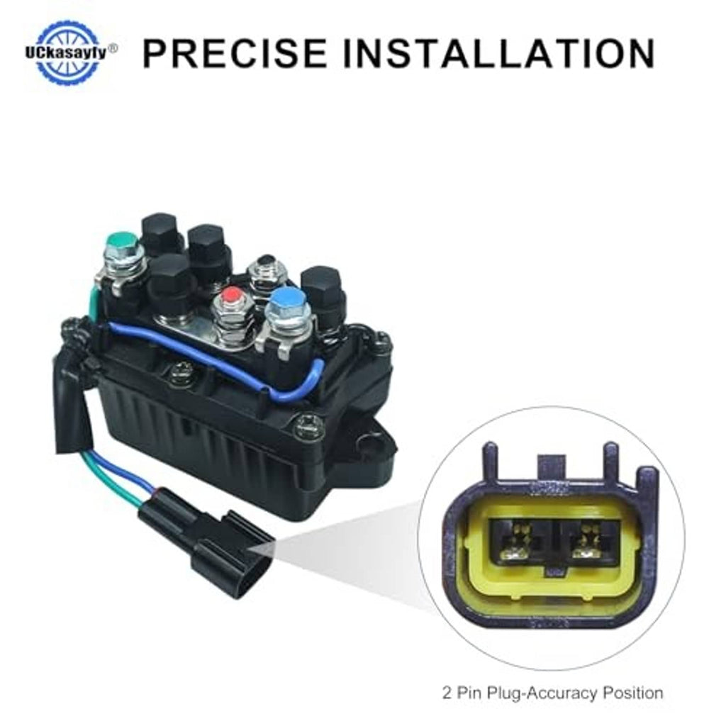 Outboard trim relay with wiring harness and 2-pin plug accuracy detail