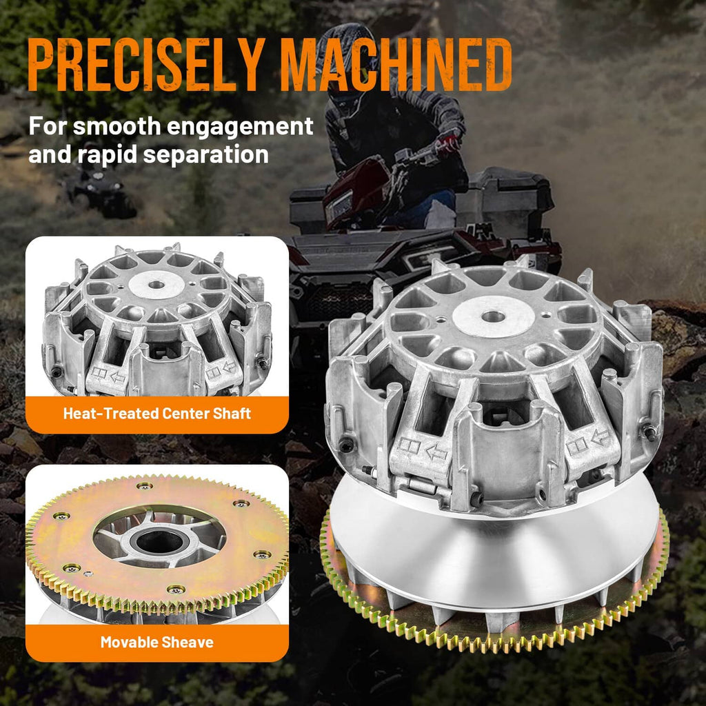 Drive clutch with cast center and toothed ring, shown with component callouts