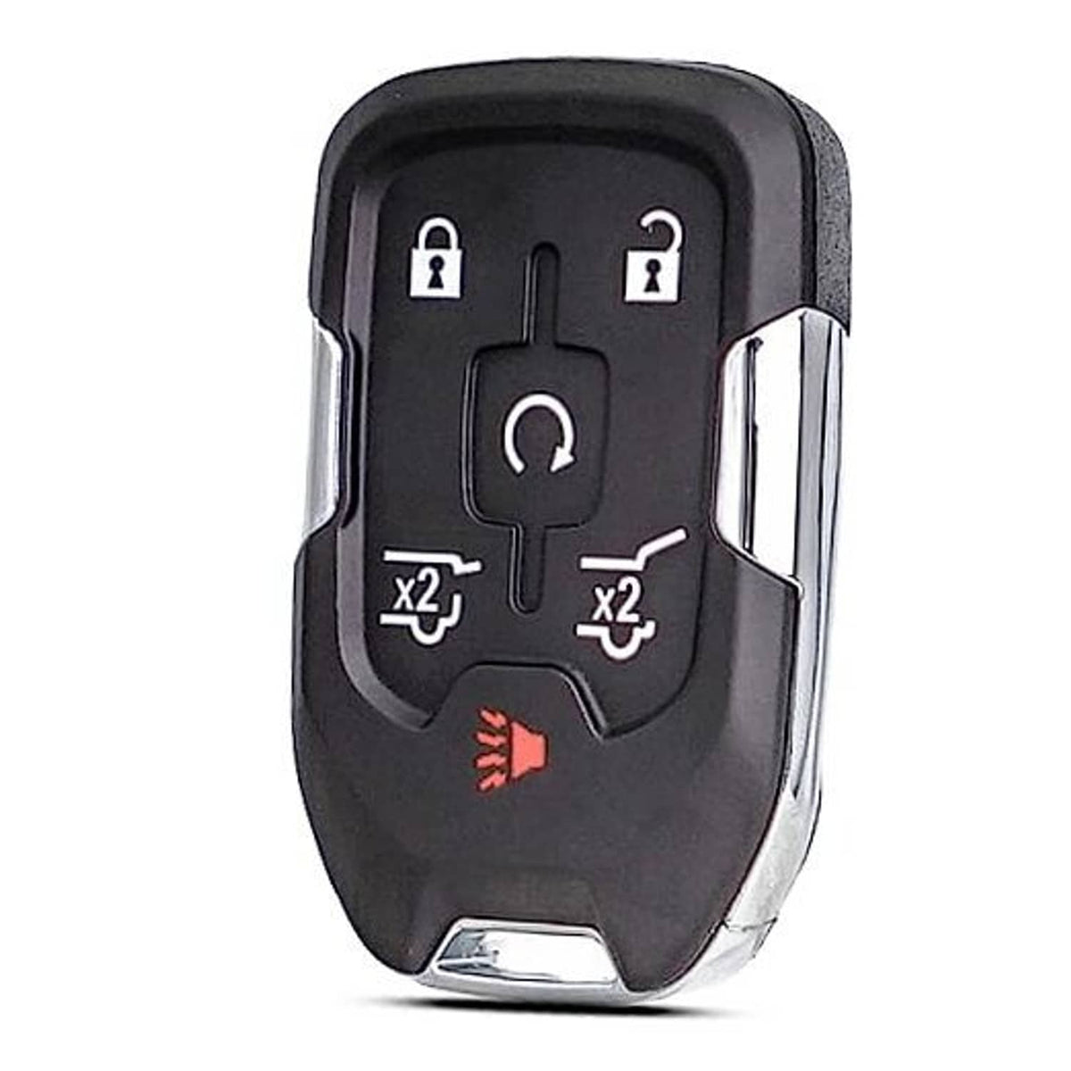 Black key fob shell case with lock/unlock buttons and keyless entry icons