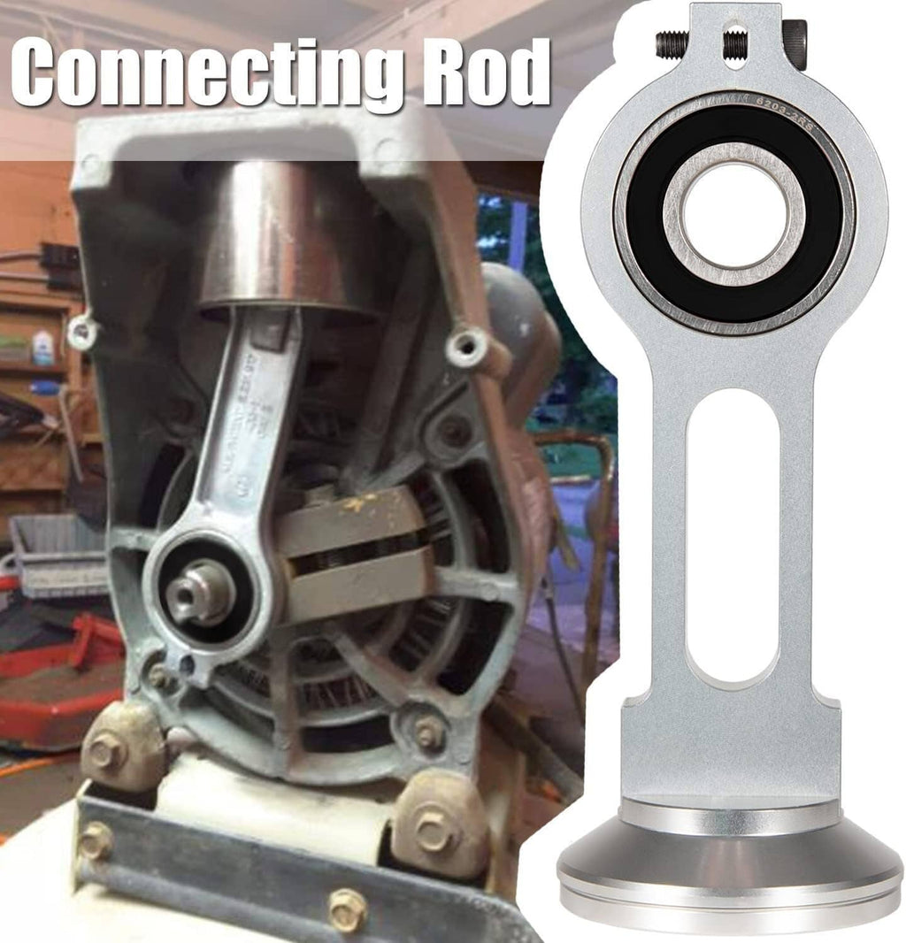 Connecting rod assembly with pressed bearing and metal rod end for compressor