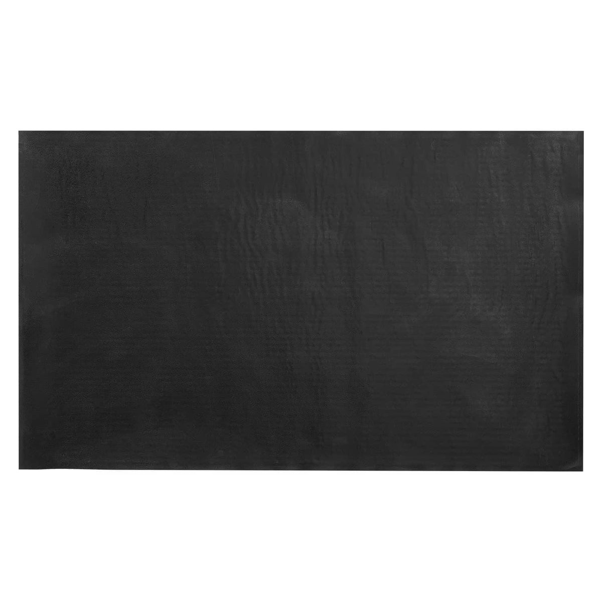 Dark rectangular front door mat with smooth, uniform top surface texture
