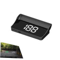 Car heads-up display speedometer unit with dark housing and bright 98 digits