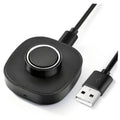 Black smart ring charger stand with charging cable and USB plug