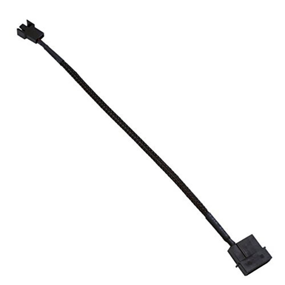 PC fan adapter cable, black wire with two connector ends