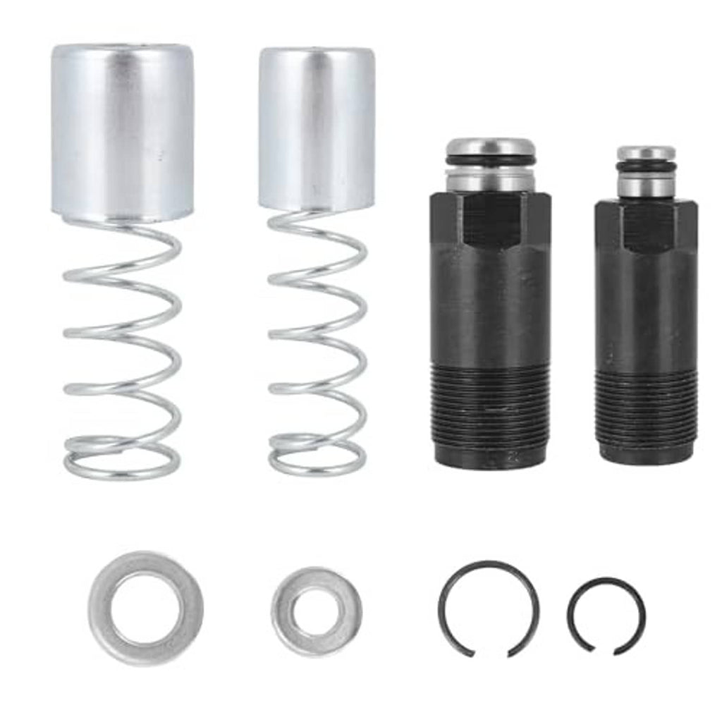 Floor jack piston plunger replacement parts kit with two plungers, springs, and C-clips