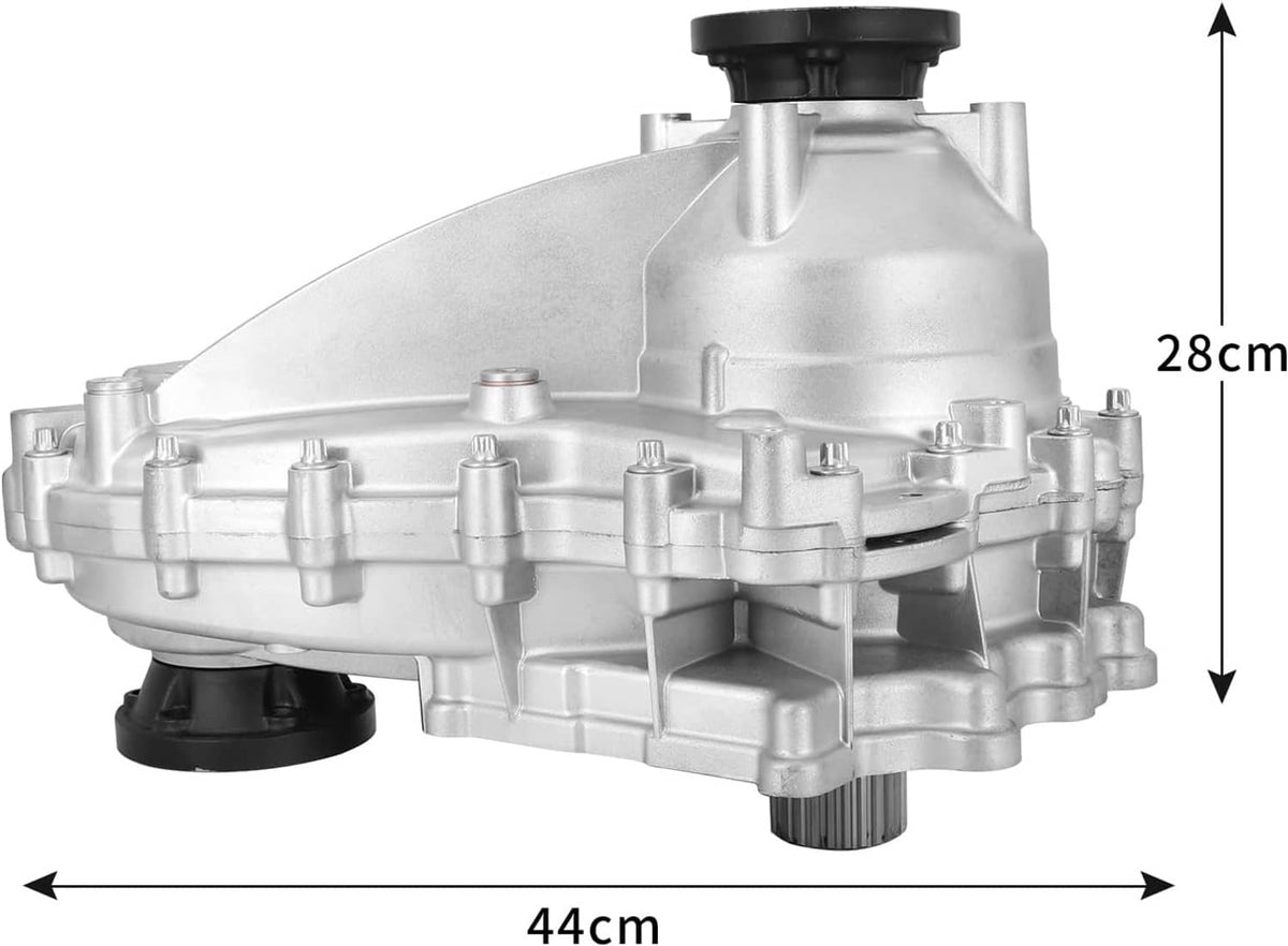 Transfer case assembly with 28 cm height and 44 cm length overview
