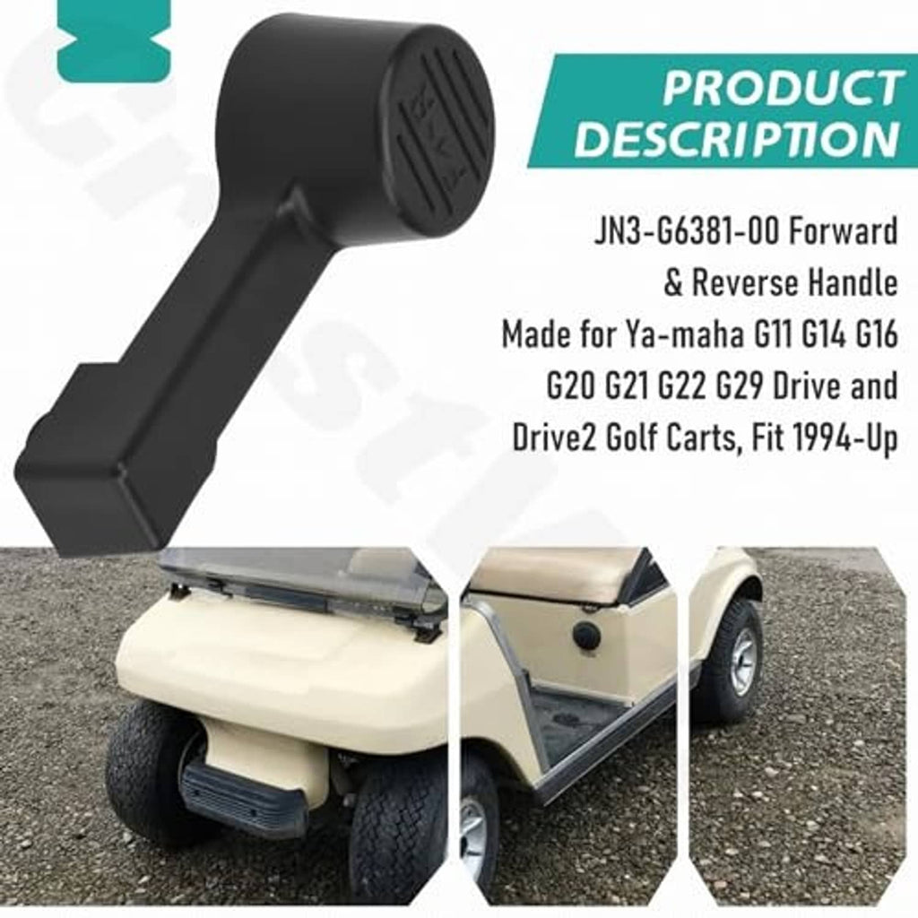 Black forward and reverse handle with ribbed circular end cap