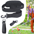 Universal trimmer shoulder strap set in dark gray with spring hook and loop