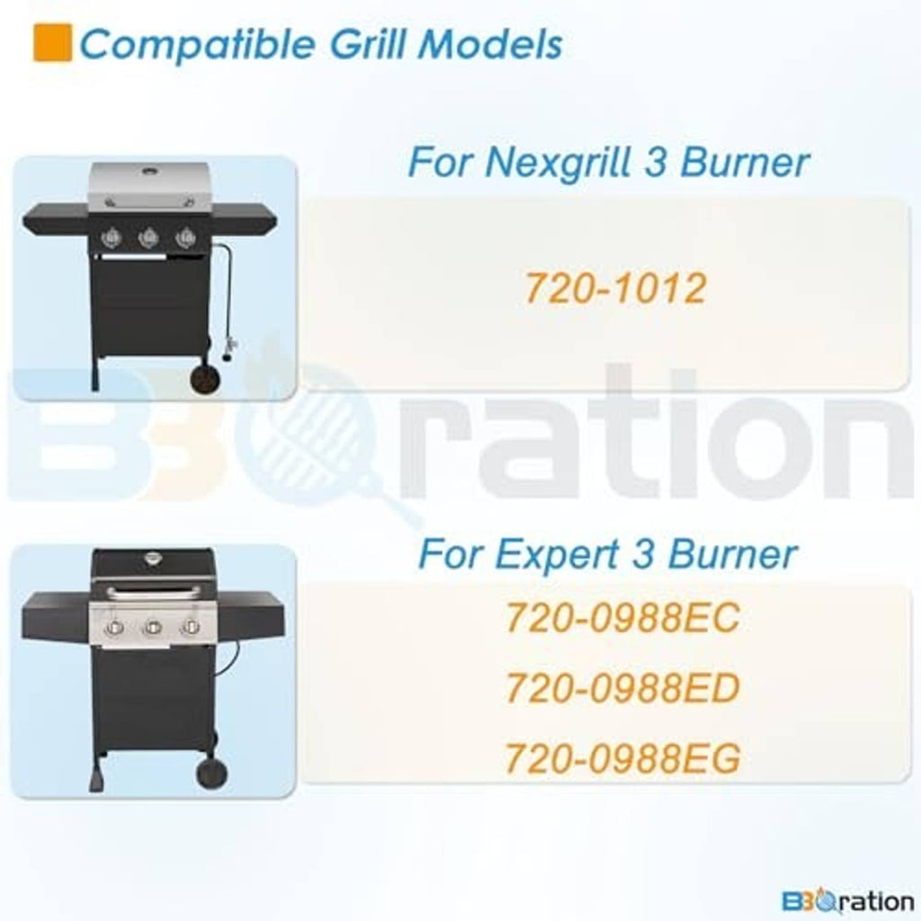 Grill replacement parts compatibility graphic for 3-burner gas grills