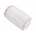 Air filter precleaner sleeve with white pleated filter, cylindrical