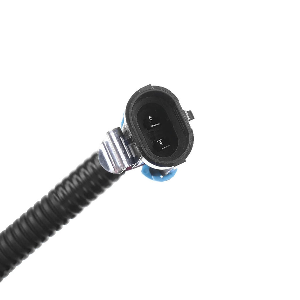 Vapor canister vent solenoid valve close-up of blue-ring connector on black cable