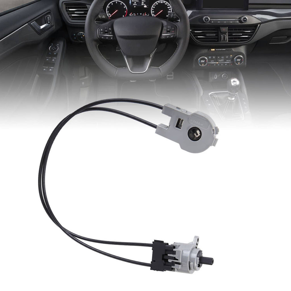 HVAC control cable switch for floor/defrost vents, gray housing with black wire leads