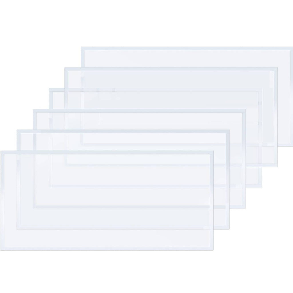 6-pack transparent rectangular blast cabinet inner lens protectors, layered sheets