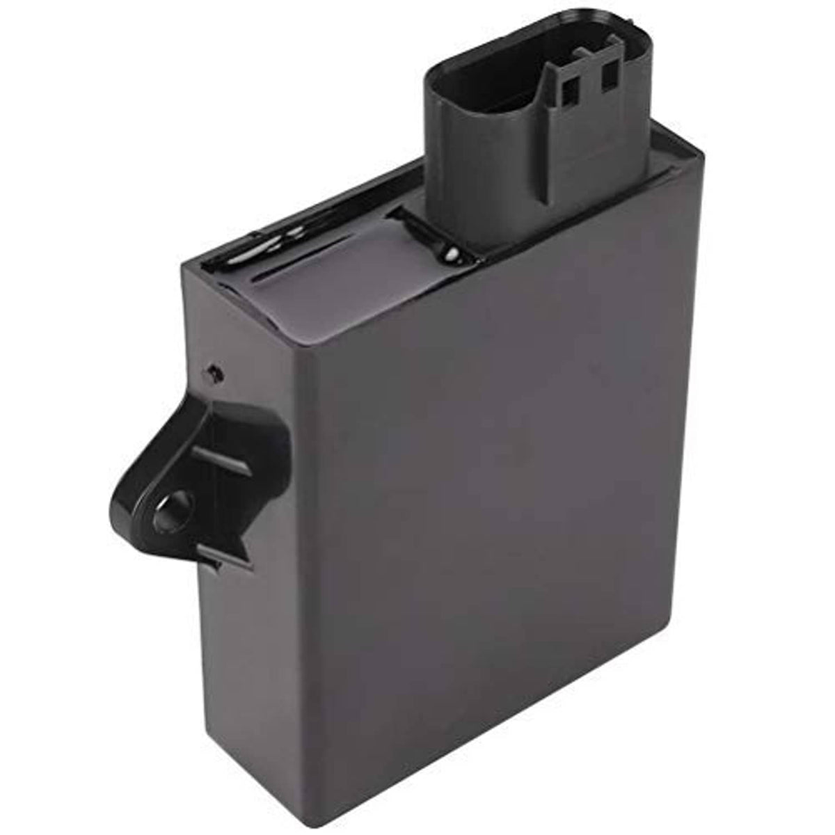 Black CDI ignition control module with side connector opening and mounting lug