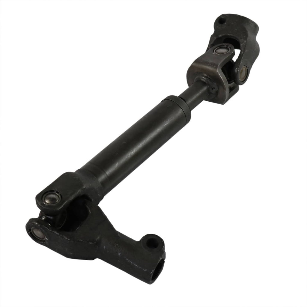 Steering intermediate shaft assembly showing fork yokes and central shaft, black