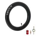 Motorcycle inner tube replacement for 10" wheel, straight valve stem, black with blue stripe