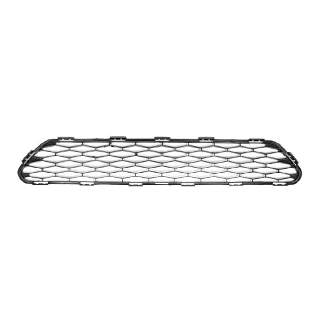 Front lower bumper grille with diamond-pattern mesh and black bezel, long horizontal