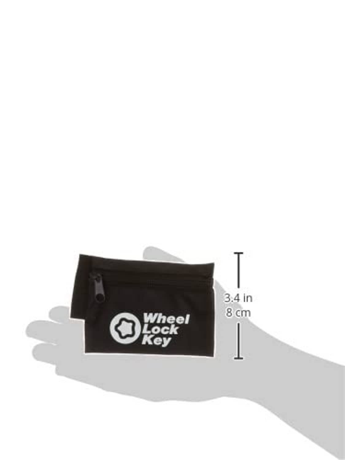 Wheel lock key storage pouch, 3.4 in (8 cm) size, zipper closure
