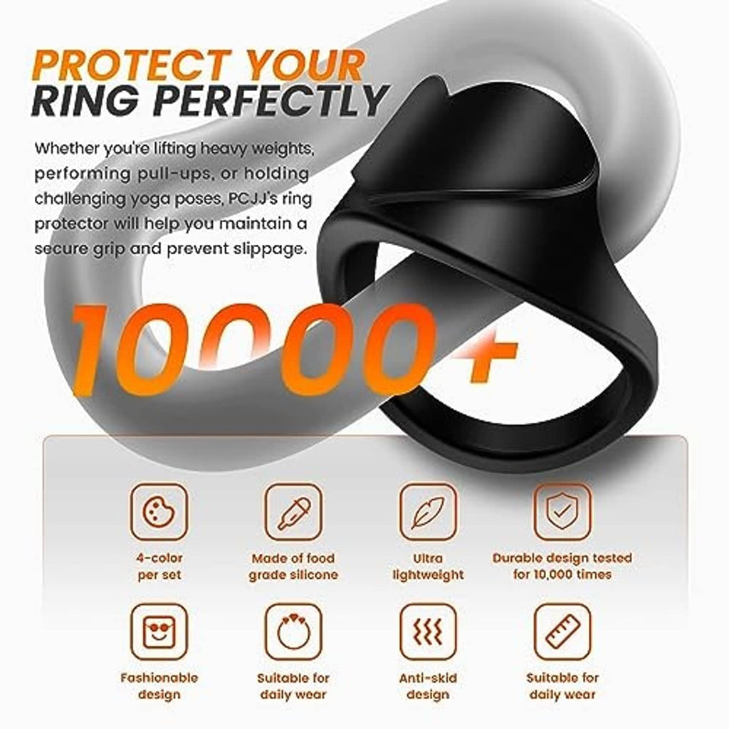 Heart-shaped silicone ring cover on a finger, featuring a raised heart top