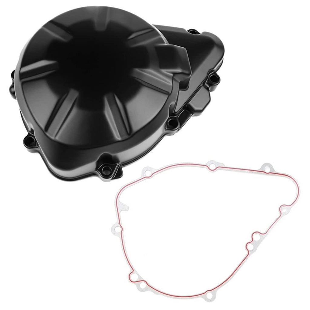Left engine stator cover with gasket, black cover and gasket included