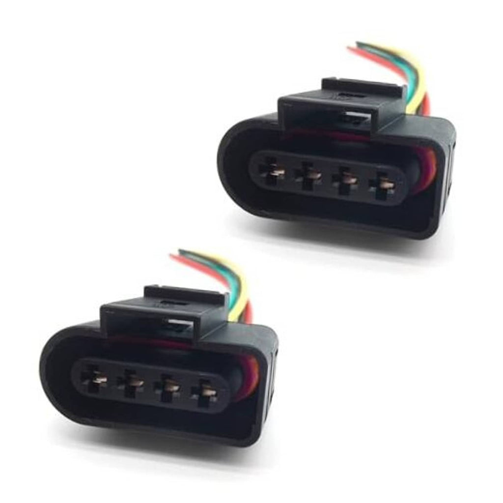 Black throttle sensor connector plug with 4 terminals and color-coded wire leads