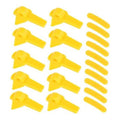 Yellow tire demount head set with pry bars and mounting clips, 20-piece assortment