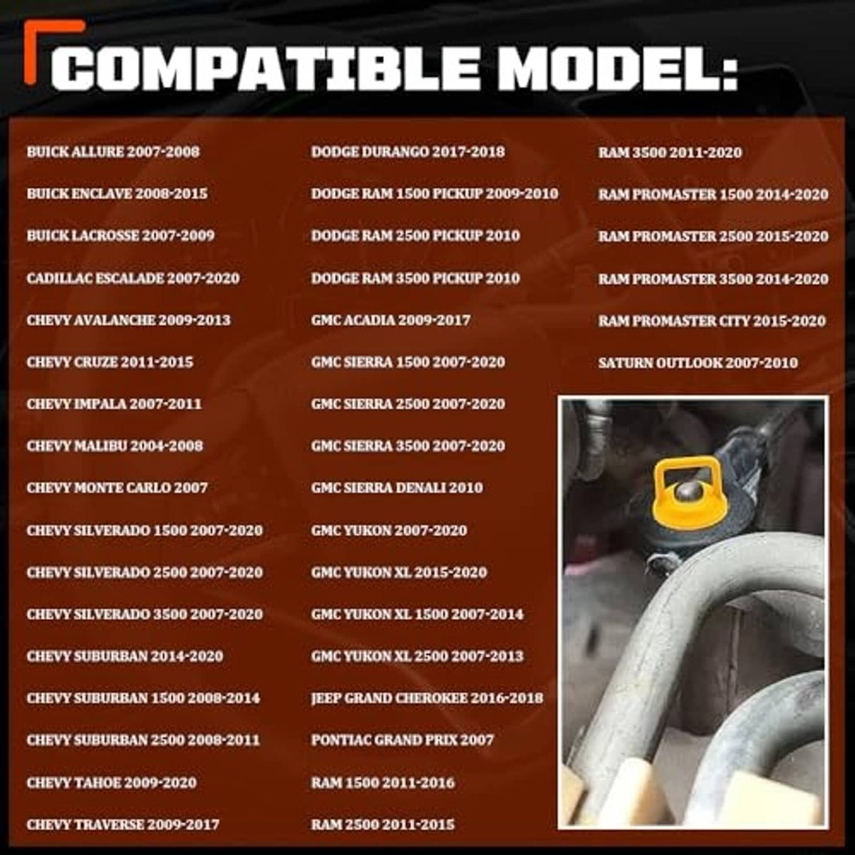Transmission shifter cable bushing kit with yellow bushing installed on vehicle linkage