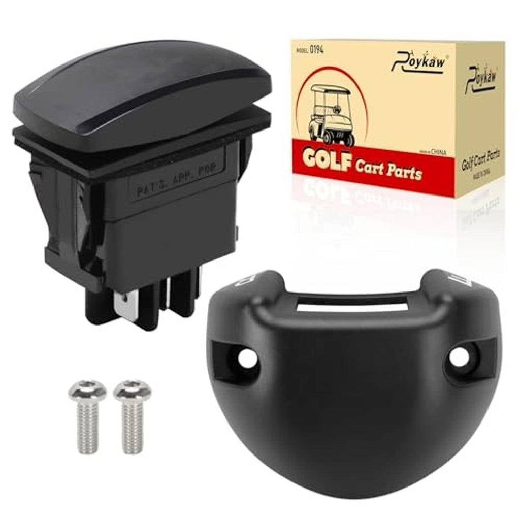 Black forward and reverse switch assembly with housing cover and two mounting screws