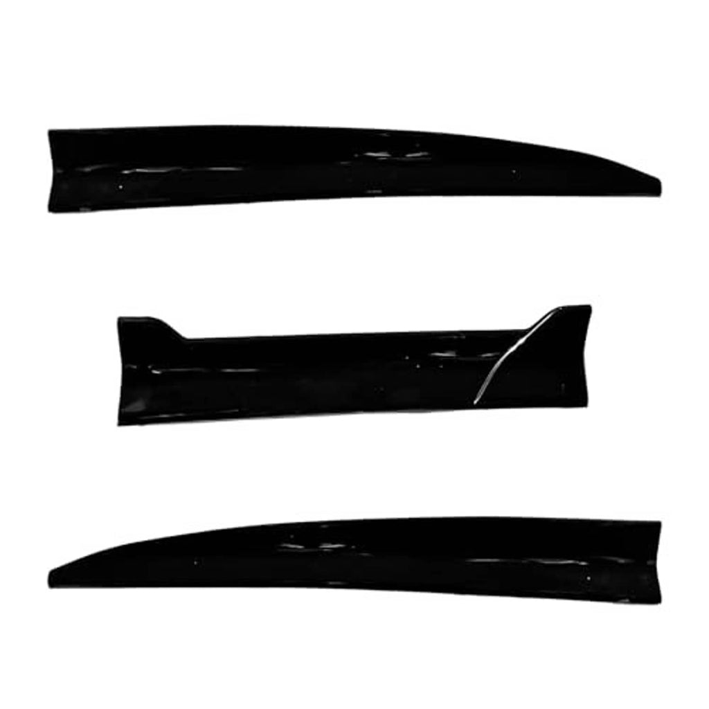 Black tail wing spoiler fins set, three curved panels