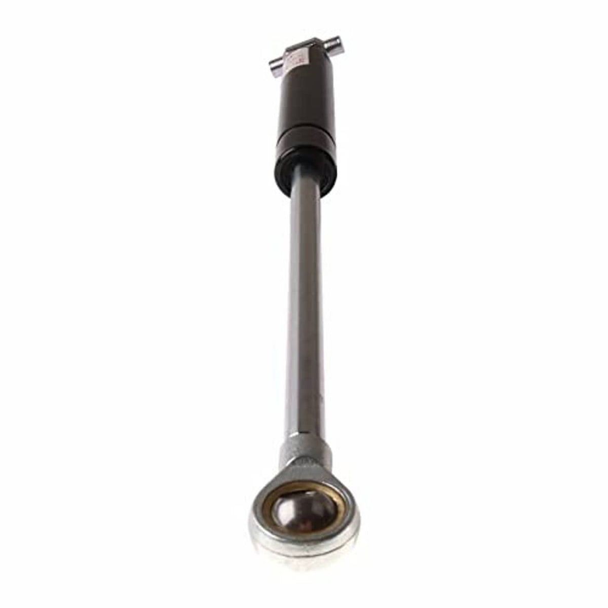 Gas spring strut with black cap and rod, round ball-joint style end