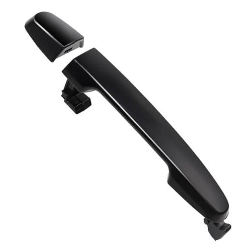 Black exterior door handle for rear left or right, with mounting tabs