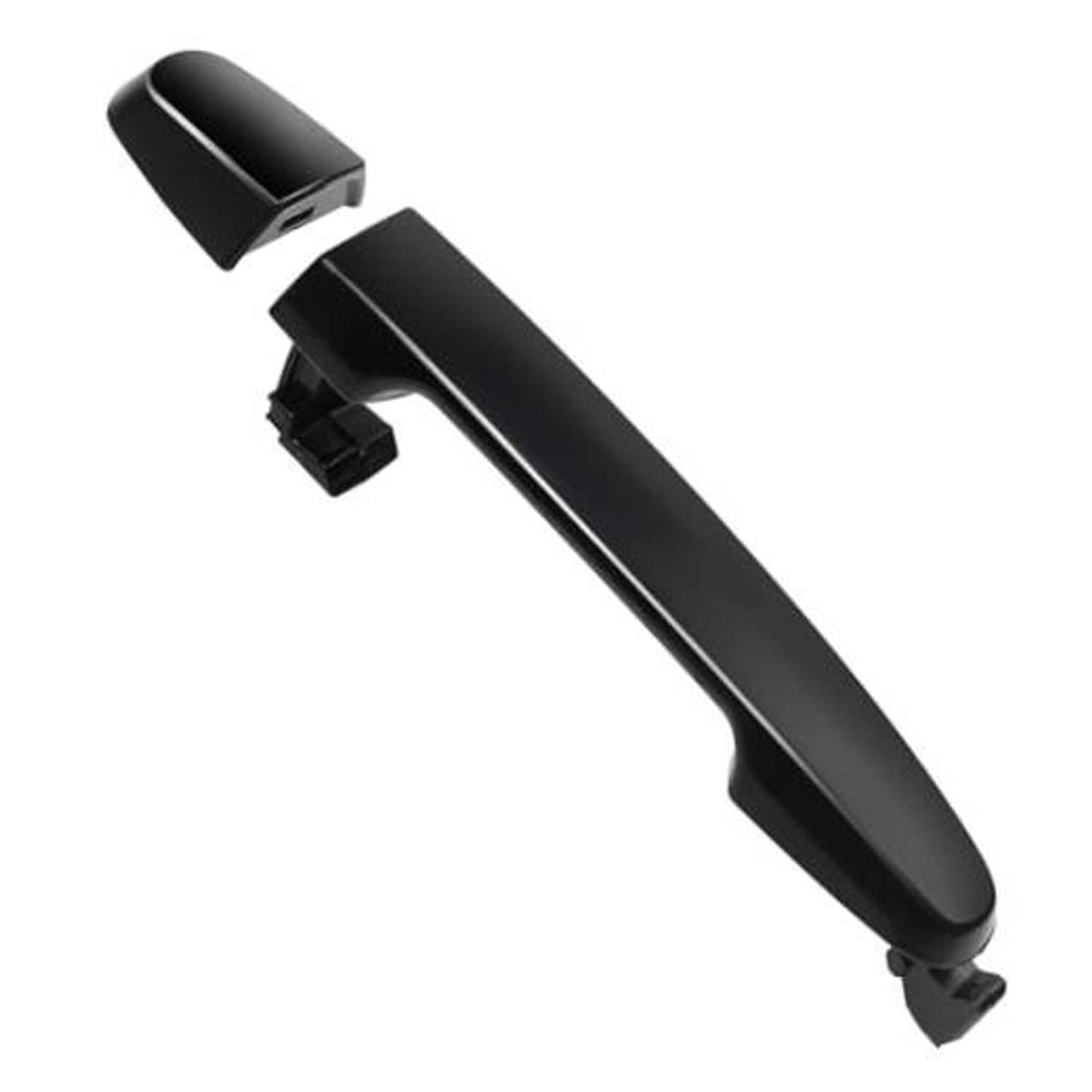 Black exterior door handle for rear left or right, with mounting tabs
