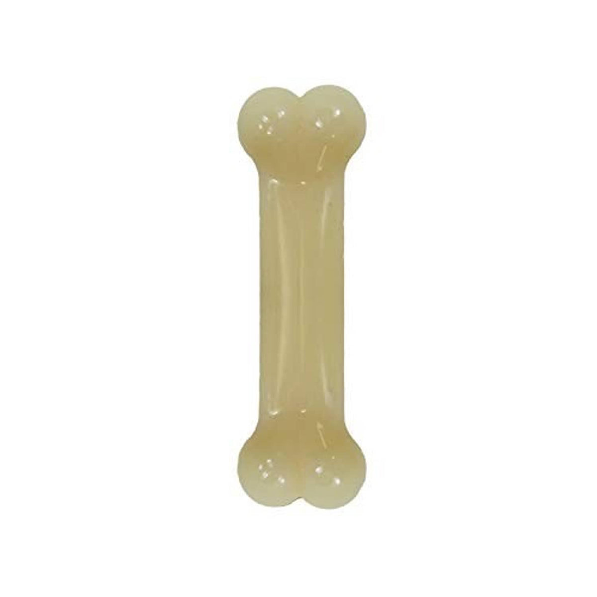 Bone-shaped beige nylon chew toy, standalone