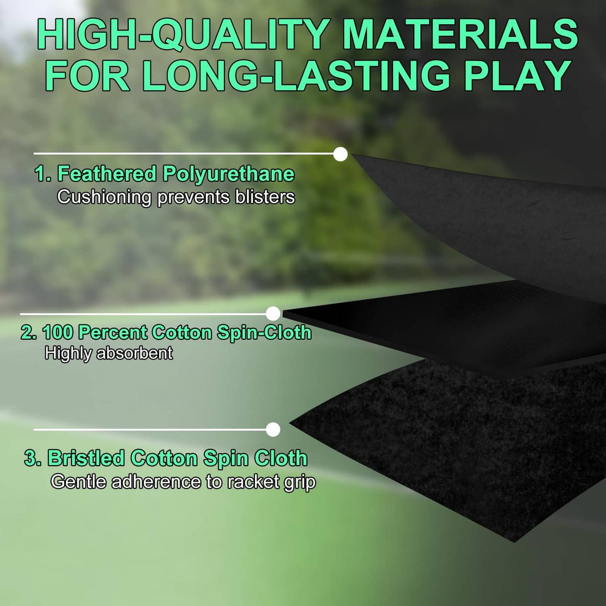 Black grip tape material pieces shown in a layered texture