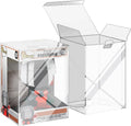Retail box with stack-ready clear protector cases and open front viewing area