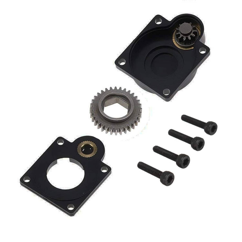 Black square back cover kit with gear wheel insert, input ring, and included screws