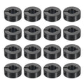 Set of 16 black split shaft collars with 3/8 in bore