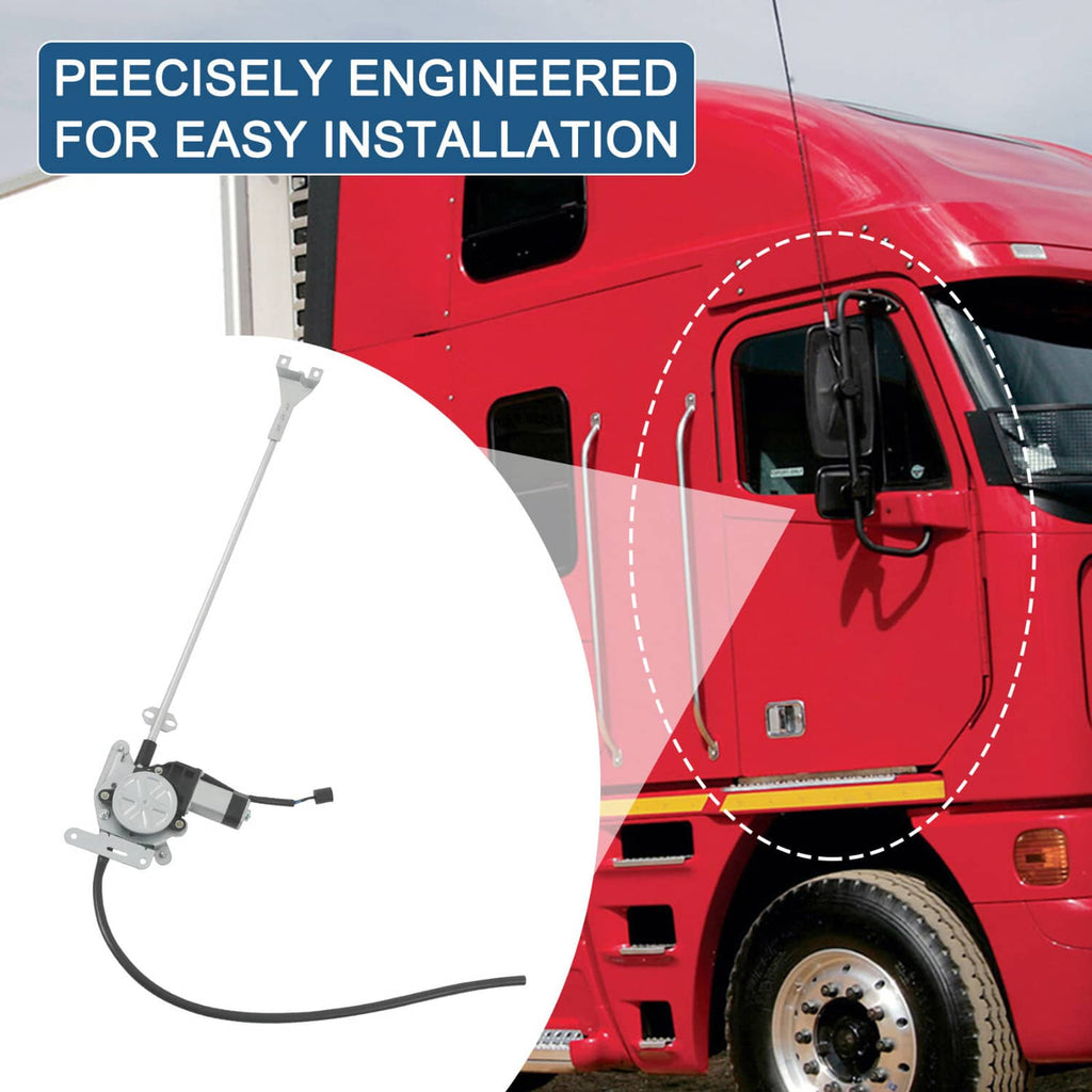 Front right power window regulator motor with mounting bracket and cable