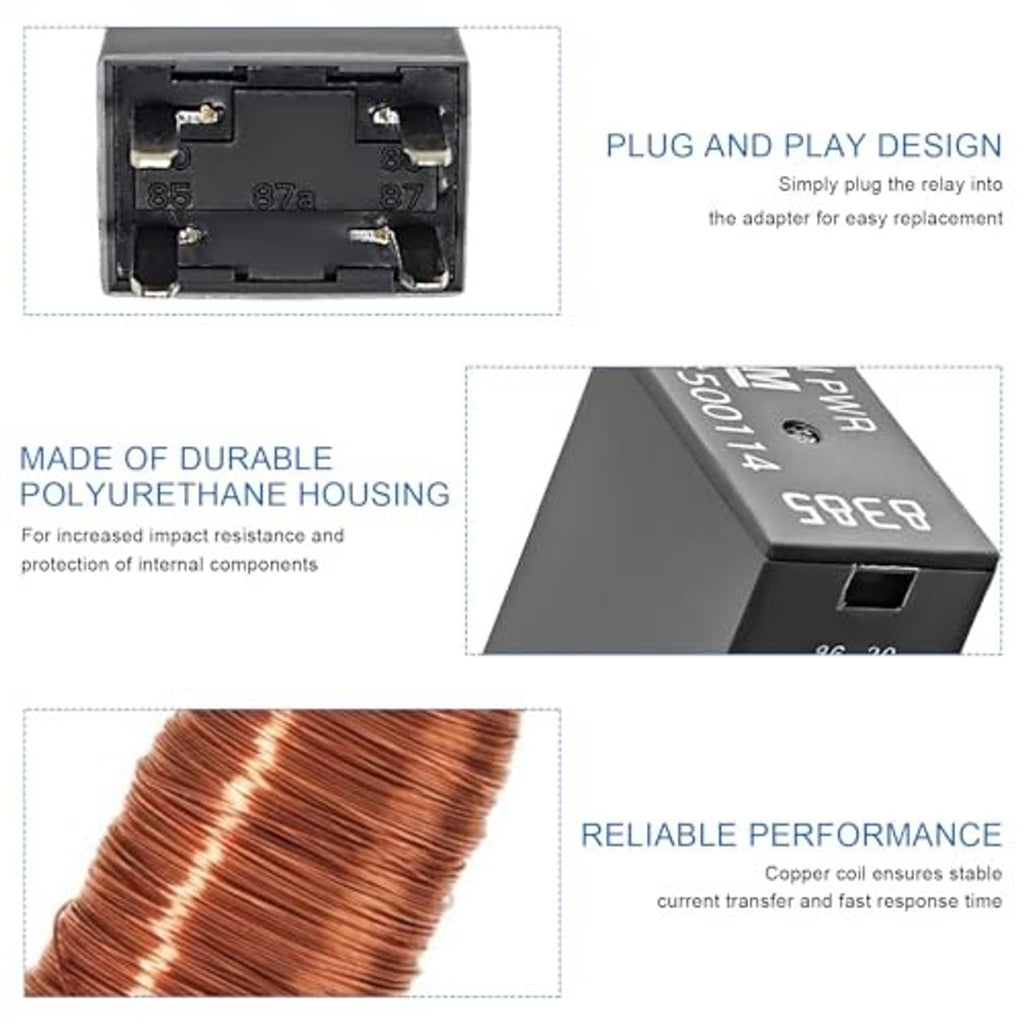 Plug-in AC relay socket view, gray housing with exposed terminal contacts