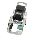 Interior door handle assembly with black lever and chrome mounting bracket