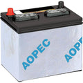 White battery insulation case with black terminals and top-mounted caps