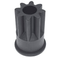 Engine barring socket, dark metal finish, splined drive teeth for flywheel use