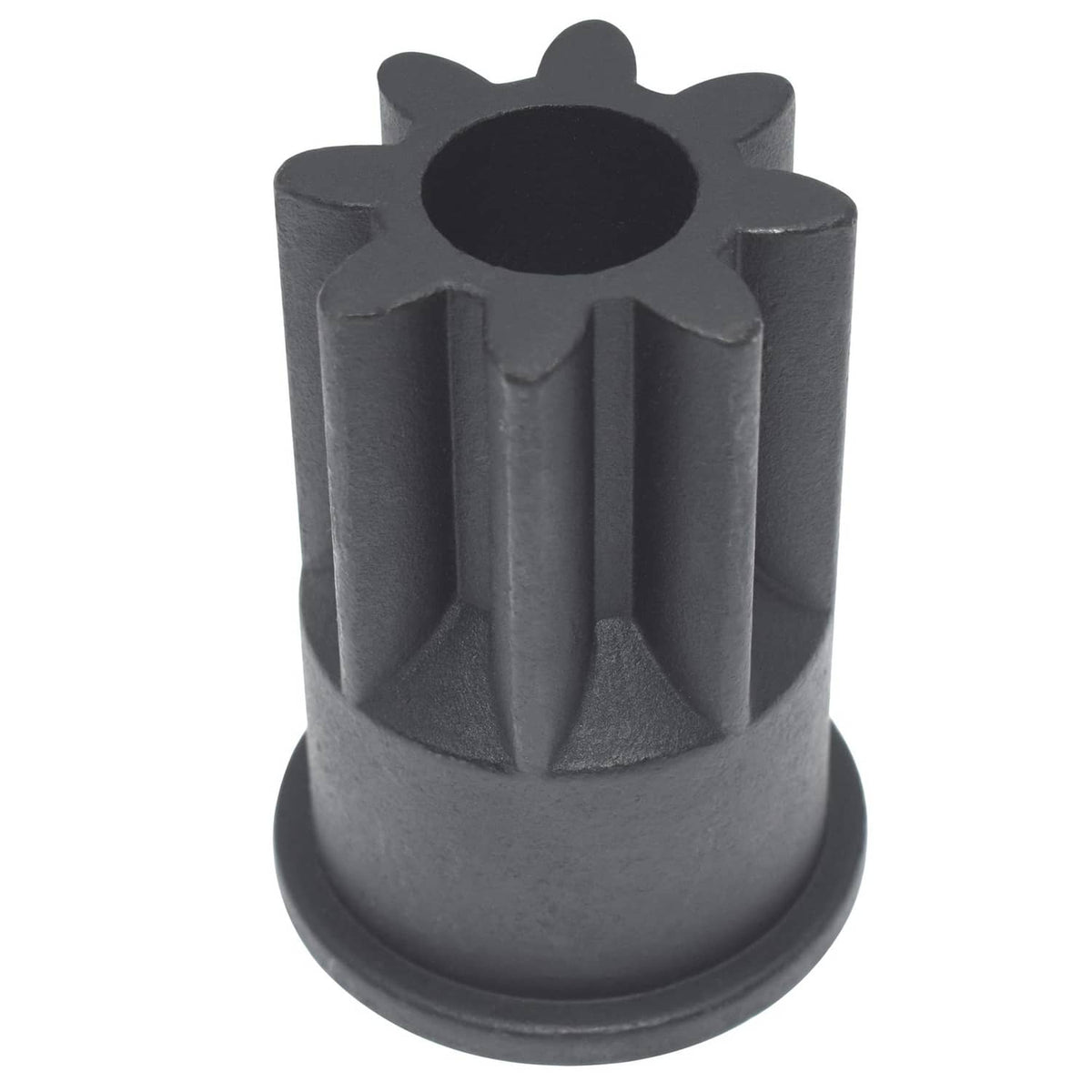 Engine barring socket, dark metal finish, splined drive teeth for flywheel use