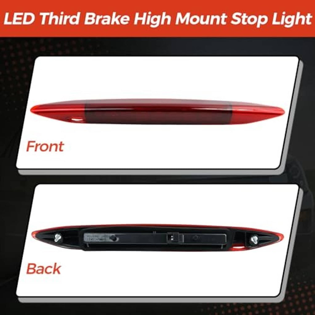 LED third brake light front lens and black rear housing with connector