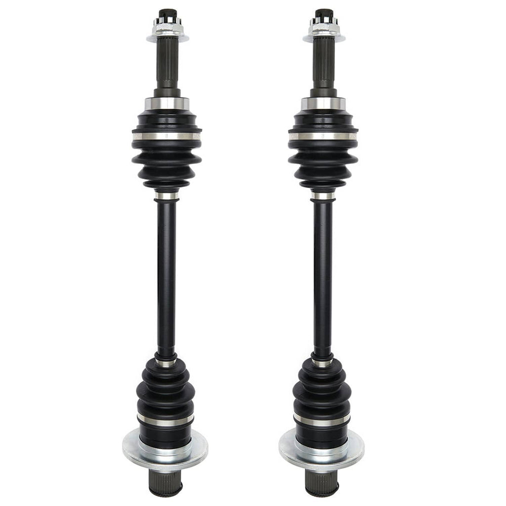 CV axle shafts with rubber boots and bearing housing, two-piece set