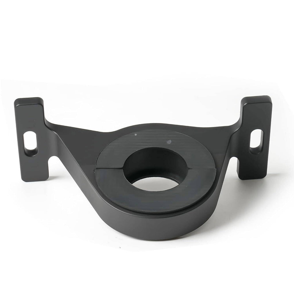 Black center bearing support bracket with large center rubber bushing and two side plates