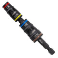 Klein Tools SAE impact socket set with two flip sockets and black 3.5-inch drive shaft