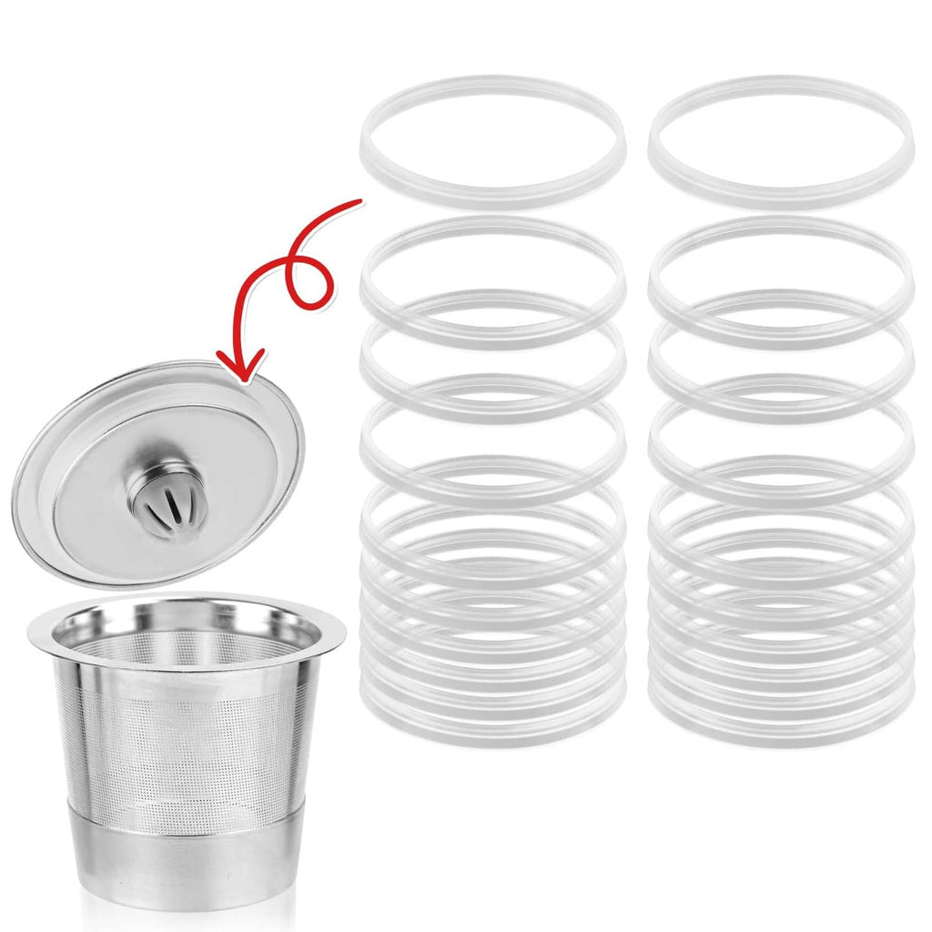 Transparent silicone gasket rings for Keurig refillable stainless cups