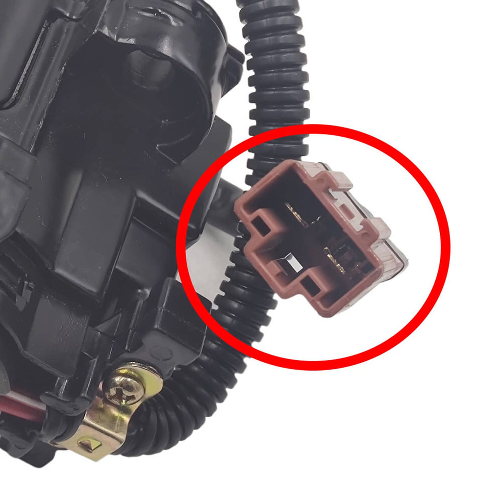 Ignition lock electrical connector and harness plug, highlighted detail